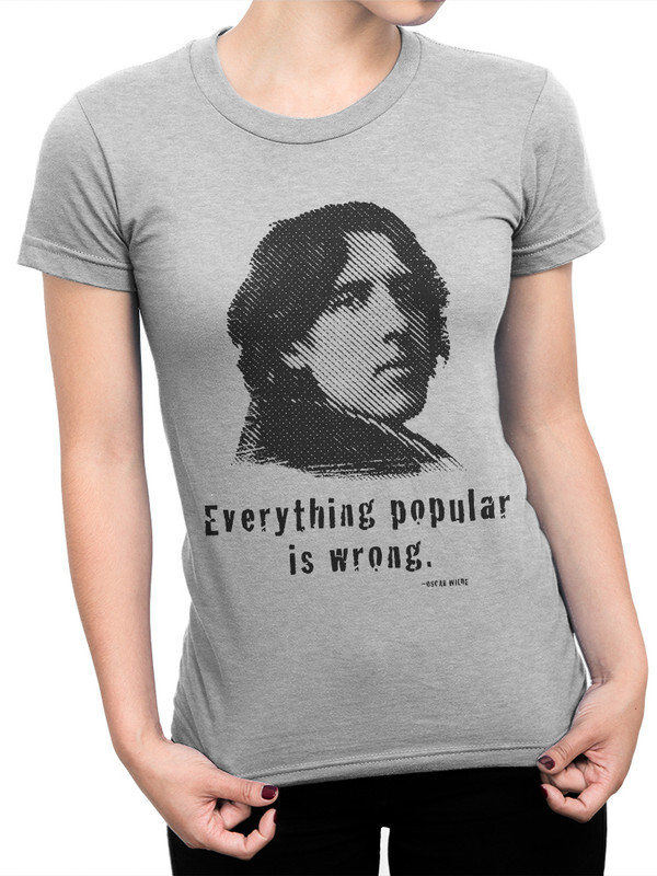 

Футболка женская Dream Shirts Оскар Уайльд серая L, Оскар Уайльд