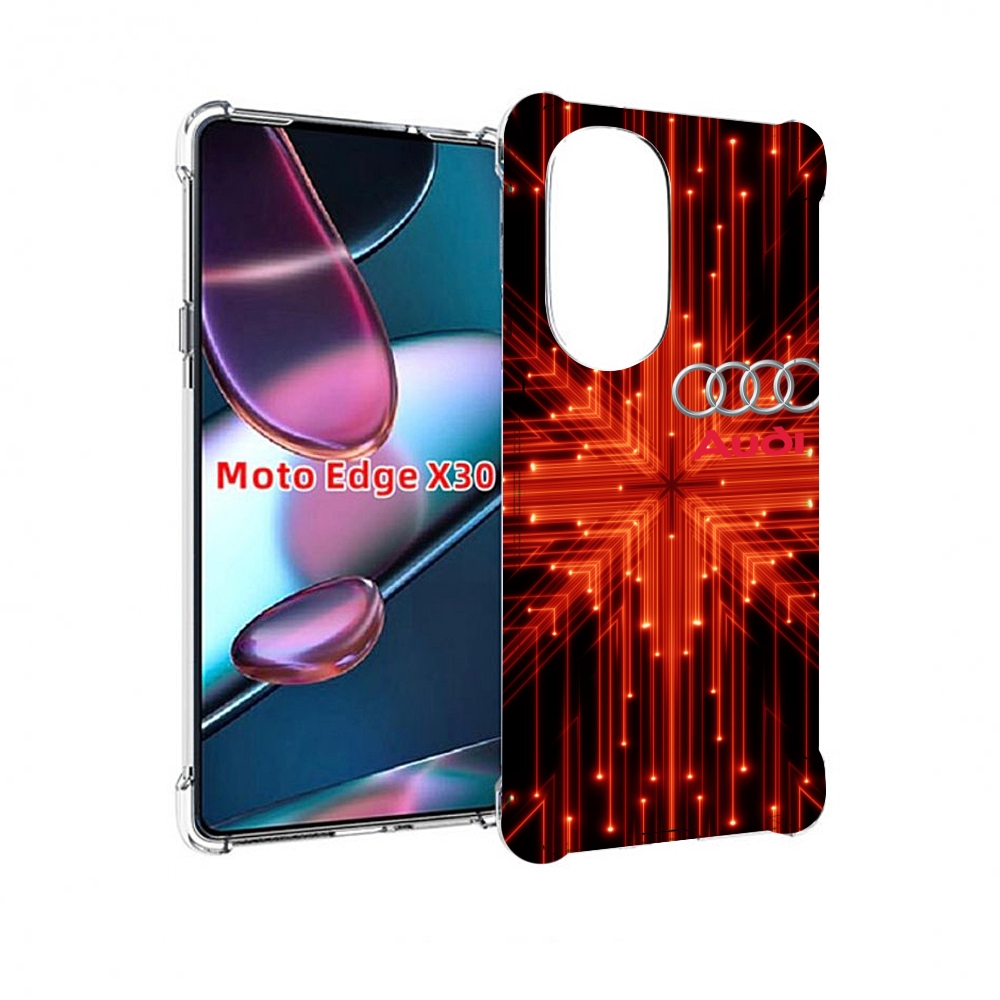 

Чехол MyPads Ауди-на-неоновом-фоне для Motorola Moto Edge X30, Прозрачный, Tocco