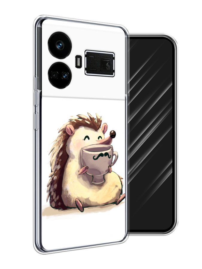 

Чехол Awog на Realme GT5 "Еж кофеман", Белый;коричневый;бежевый, 2515050-1