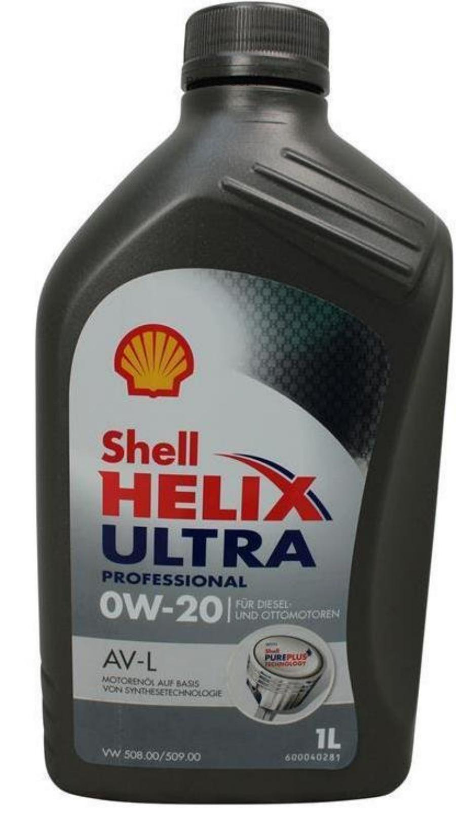 

Моторное масло Shell синтетическое Helix Ultra Pro Av-L 0w20 1л