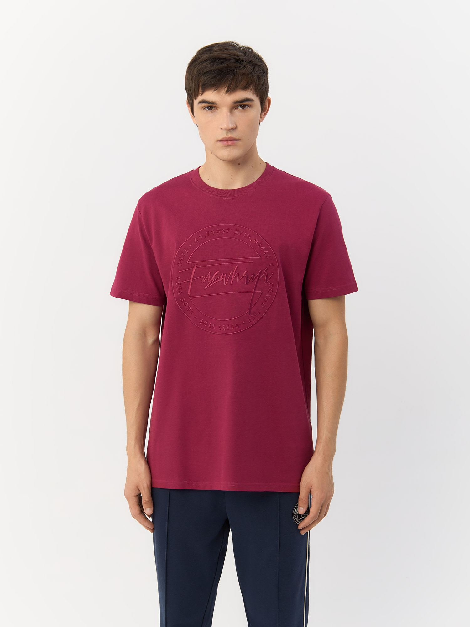 

Футболка мужская QS by s.Oliver 2138494/44L0 бордовая XL, Бордовый, 2138494