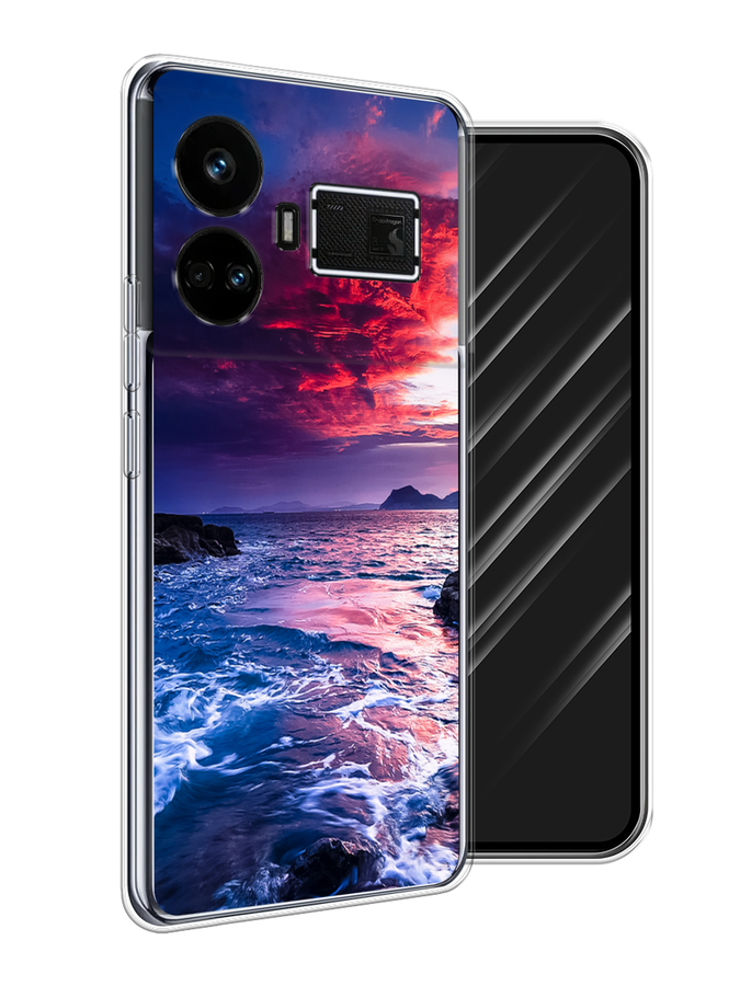 

Чехол Awog на Realme GT5 "Волны 1", Розовый;синий, 2515050-1