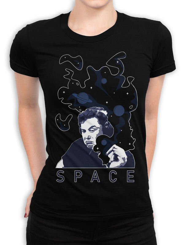 

Футболка женская Dream Shirts Илон Маск и Космос черная 2XL, Илон Маск и Космос