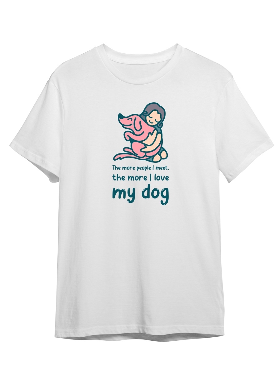 фото Футболка унисекс сувенирshop dog lover/собака 5 белая 2xl (52-54)