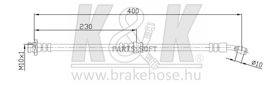 

Шланг Тормозной Передн Suzuki: Baleno 1.3i 16v/1.6i 16v 95- K&K арт. FT0081