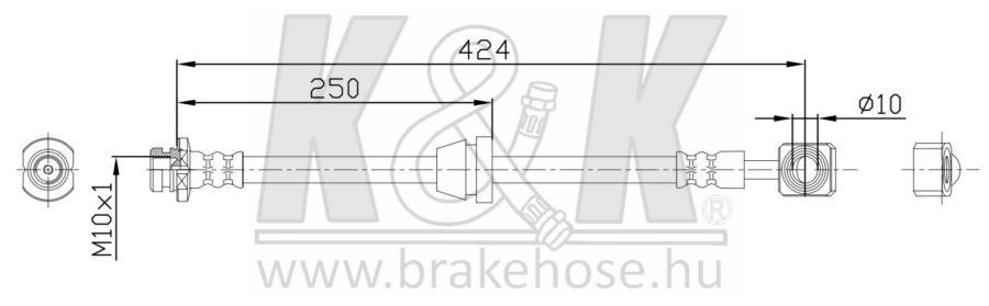 

Шланг Тормозной Передн Daewoo: Matiz 0.8 98- K&K FT0602