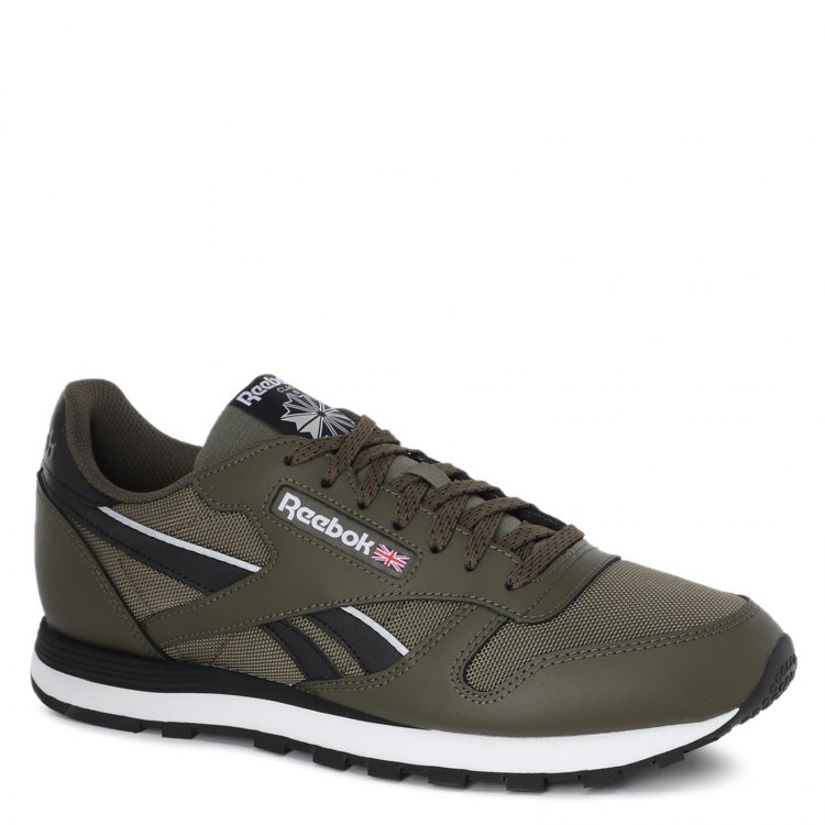 фото Кроссовки мужские reebok cl lthr зеленые 45 eu