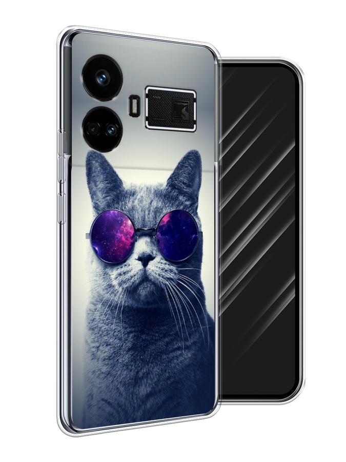 

Чехол Awog на Realme GT5 "Космический кот", Бордовый, 2515050-1