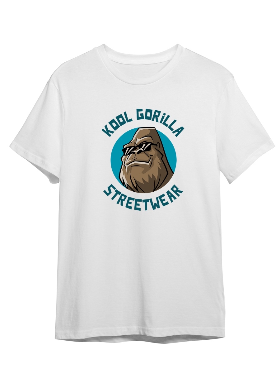 фото Футболка унисекс сувенирshop kool gorilla/горилла белая 2xl (52-54)