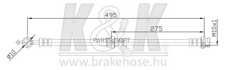 

Шланг Тормозной Задн Mazda: 626 Iiistation Wagon 1.8 88-92 K&K арт. FT4721