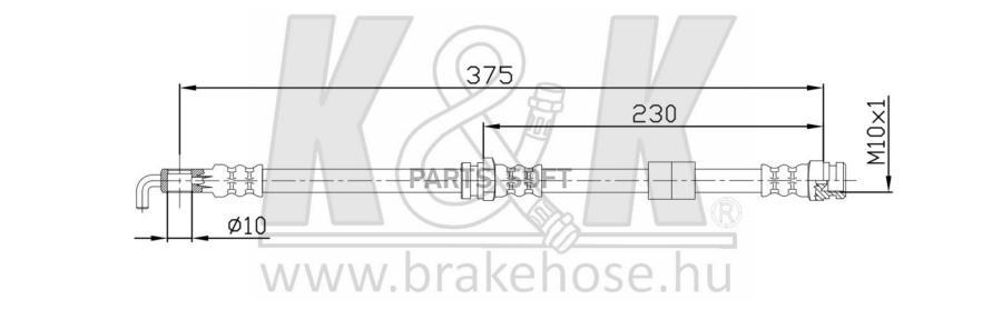 

Шланг Тормозной Передн Mazda: 323 F Vi 1.4 00- K&K арт. FT4064