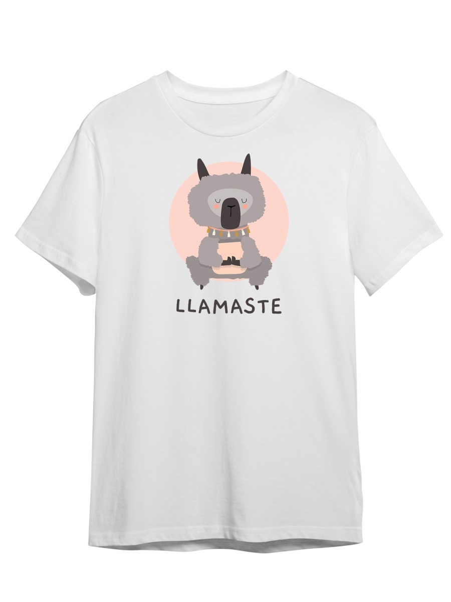 фото Футболка унисекс сувенирshop лама/lama белая 3xl (56-58)