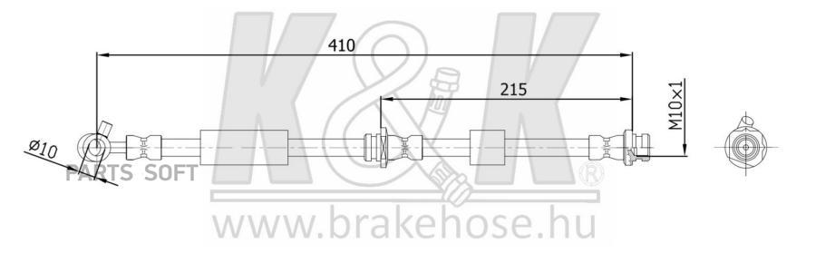 

Шланг Тормозной K&K Ft2536 Nissan Bluebird (U14),Primera (P10) 1.6 94-96 Передн. Лев. K&K