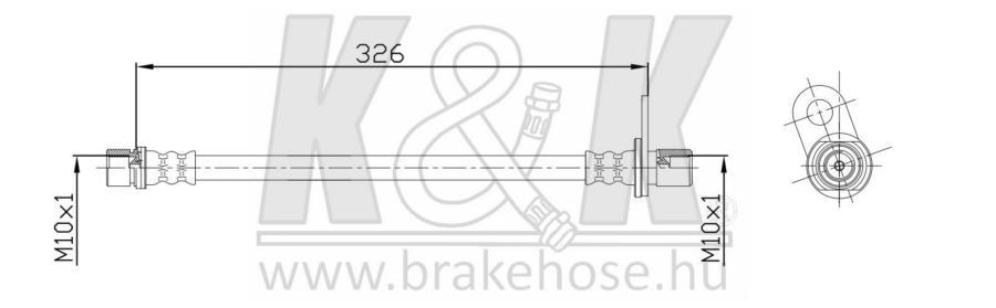 Шланг тормозной K&K ft2183