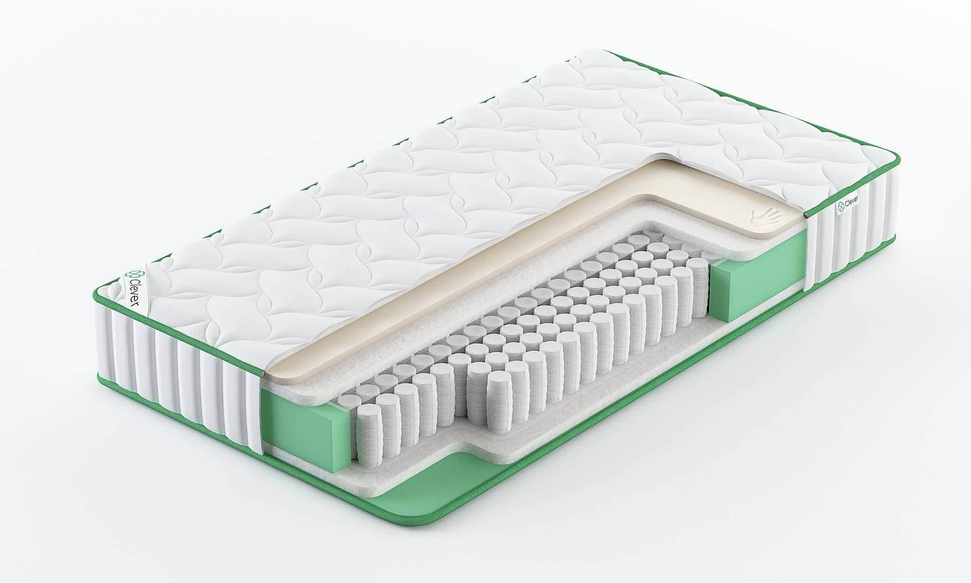 

Матрас Clever Fiber 185x205, Белый, FIBER