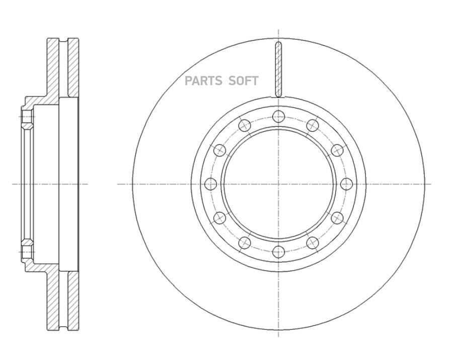 

Диск тормозной вентилируемый G-brake GR-21033