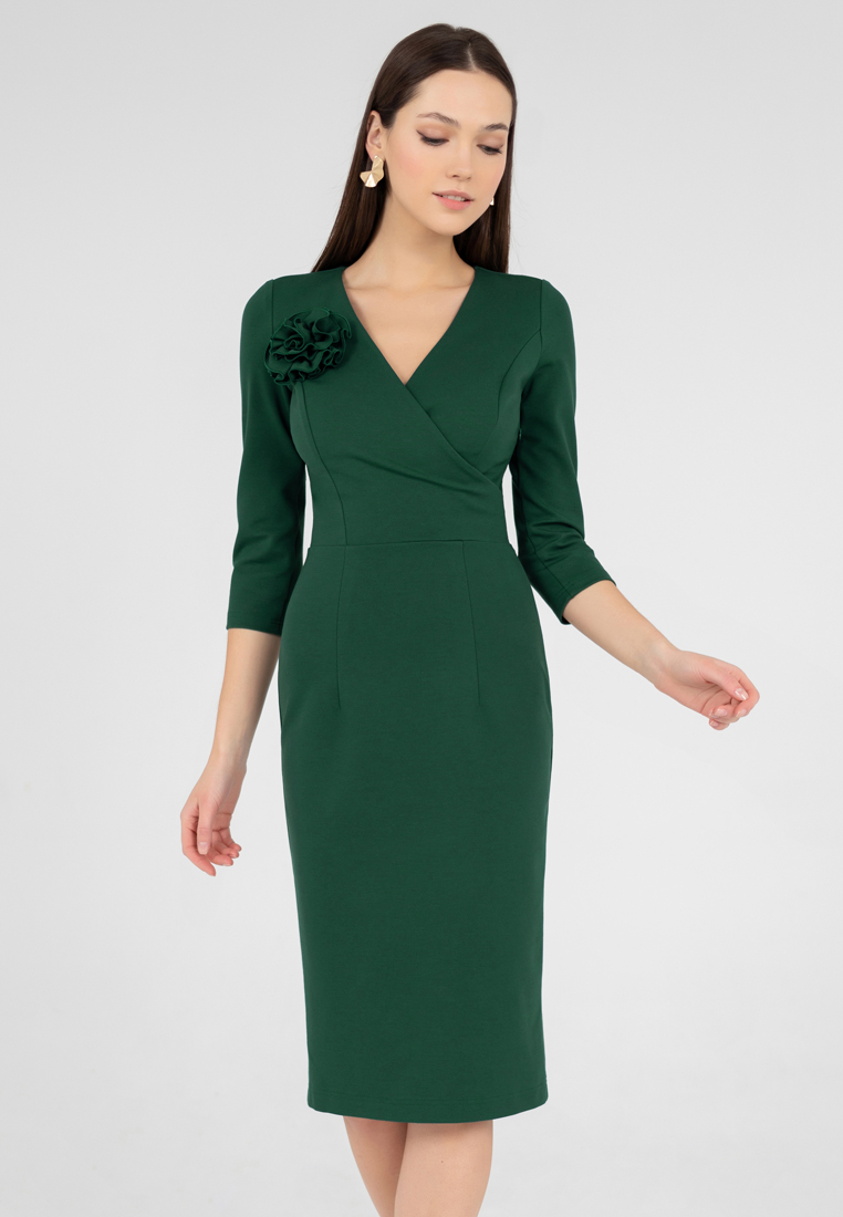 фото Платье женское olivegrey pl000884v(flammy) зеленое 54
