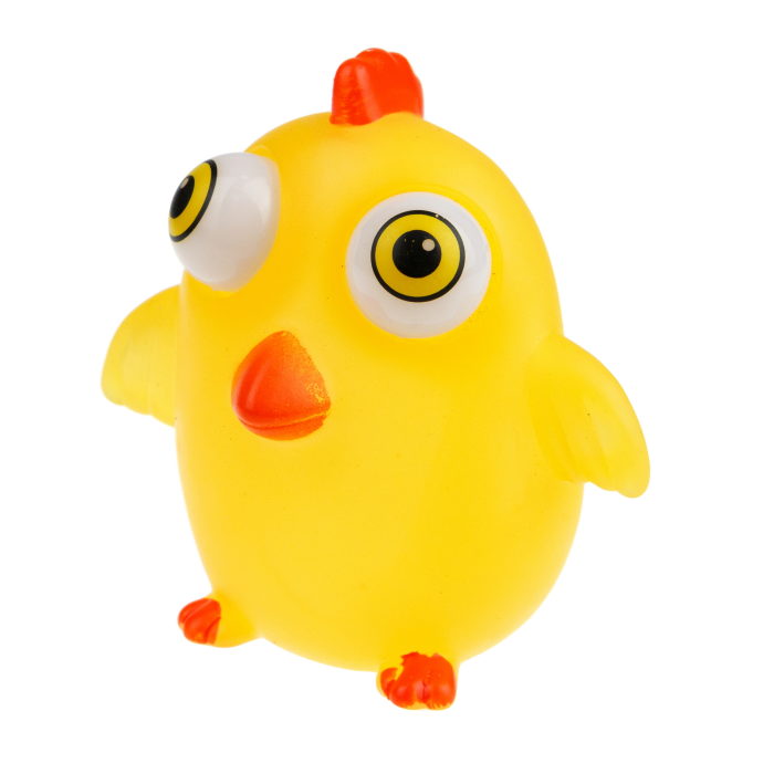 игрушка-антистресс 1toy Пучеглаз-антистресс Цыплёнок 8,2х7x6,8 см игрушка антистресс 1toy пучеглаз антистресс водная фауна краб