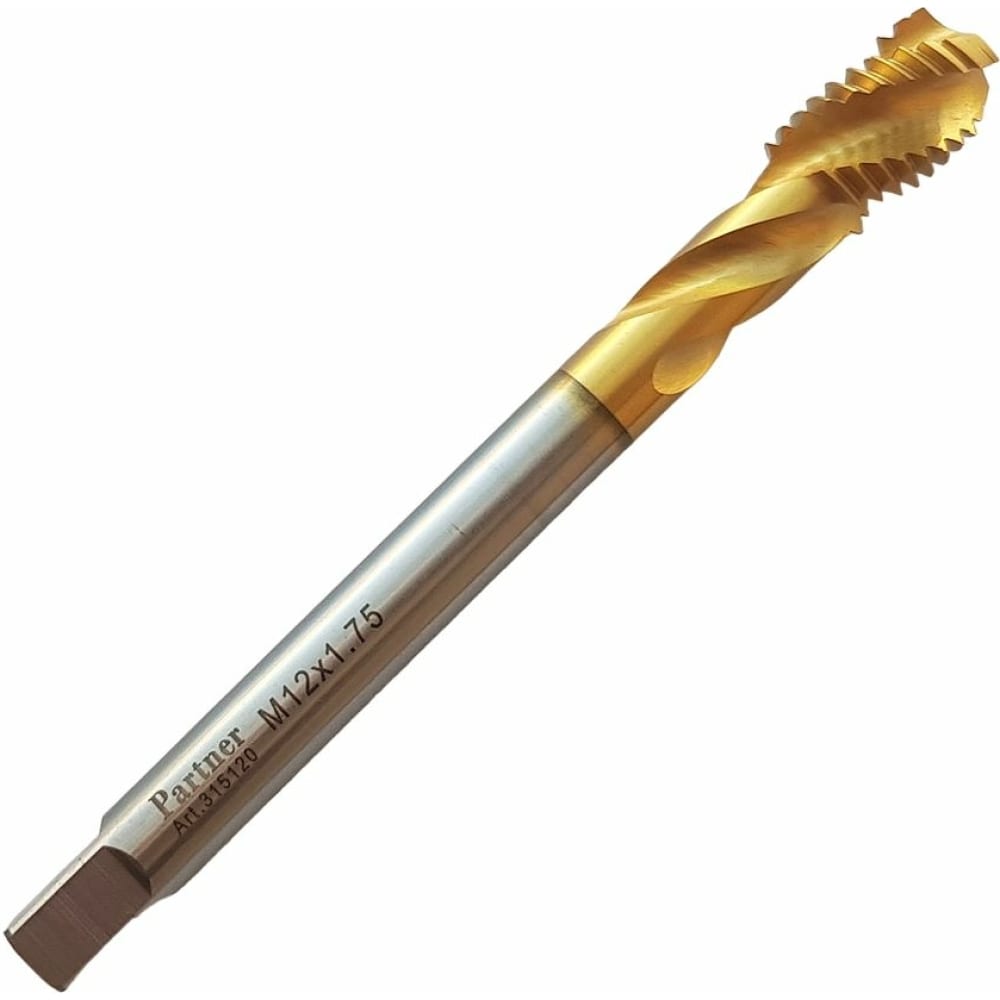 

Partner Метчик M12х1.75 , HSSE, DIN376, спиральная канавка, Н6, TiN, 315120 (серия 315)