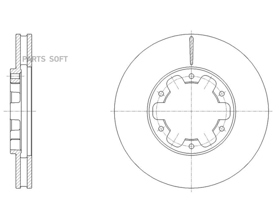

Диск тормозной вентилируемый G-brake GR-21195