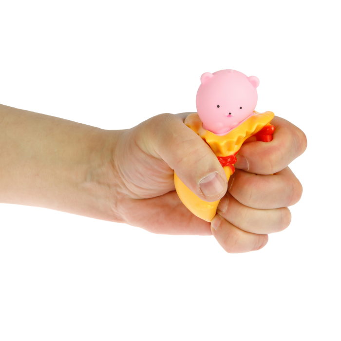 игрушка-антистресс 1Toy Жмяка Выскочка Медвежонок 5х6,5 см, оранжевый игрушка антистресс 1toy жмяка выскочка черепаха 9х6 5х6 5 см жёлтая