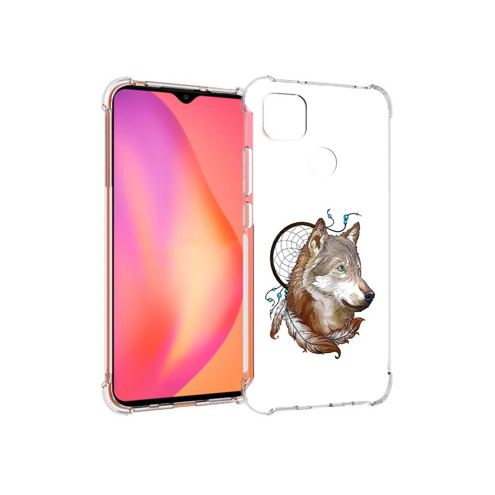 

Чехол MyPads Tocco для Xiaomi Redmi 9C волк и ловец снов (PT152115.265.269), Прозрачный, Tocco