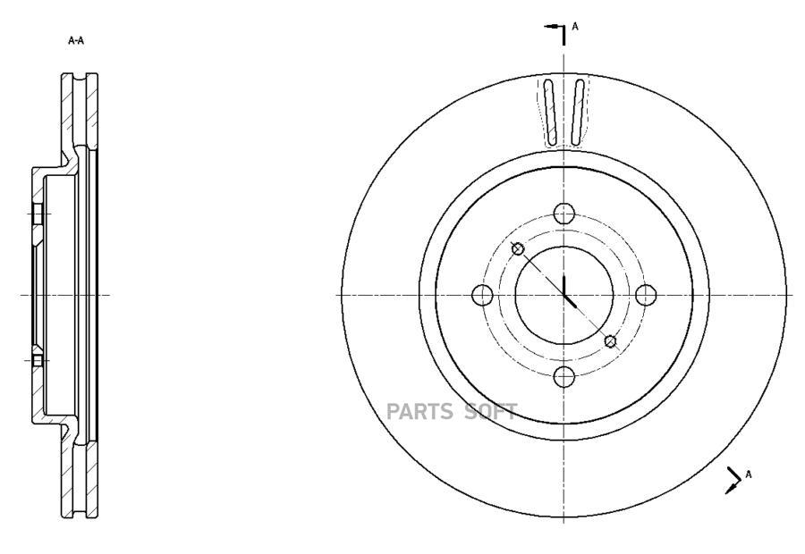 

Диск тормозной вентилируемый G-brake GR-21475