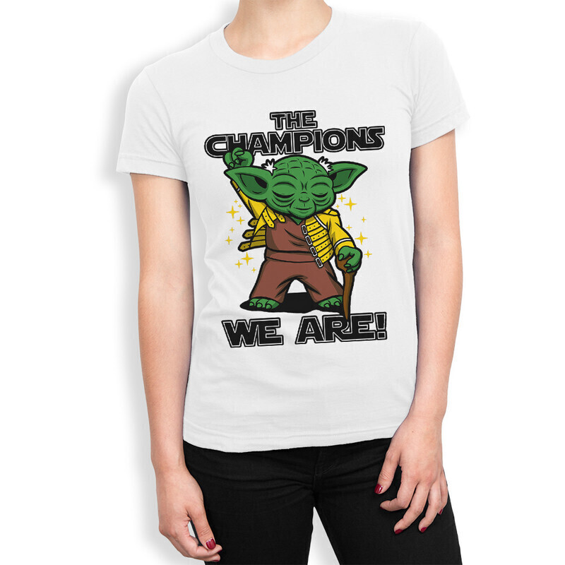 

Футболка женская Dream Shirts Йода - The Champions We Are Женская 10006611 белая S, Йода - The Champions We Are Женская 10006611