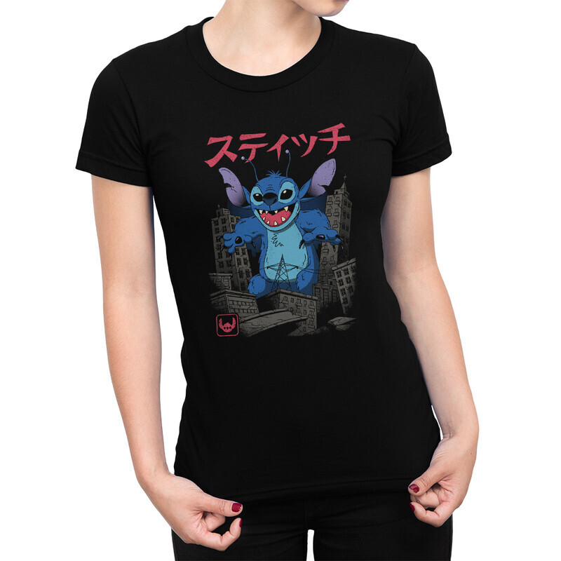 

Футболка женская Dream Shirts Стич Женская 10006621 черная L, Стич Женская 10006621