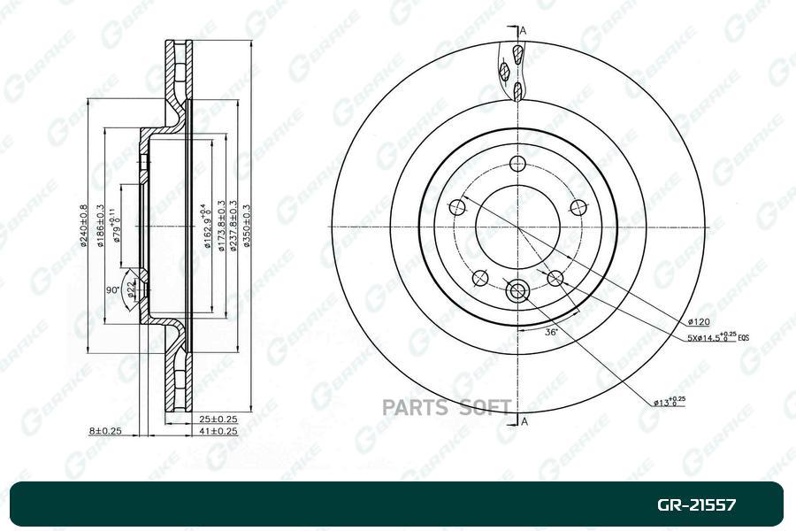 

Диск тормозной G-brake GR-21557