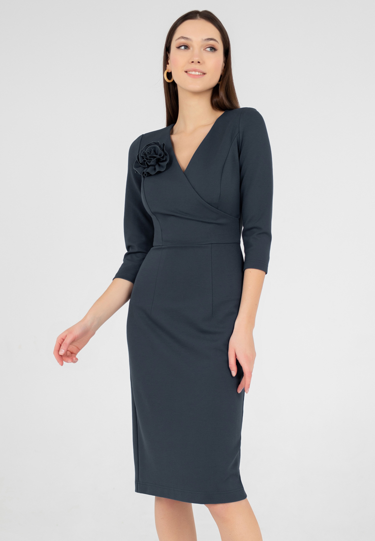 Платье женское Olivegrey Pl000884V(flammy) синее 44 RU