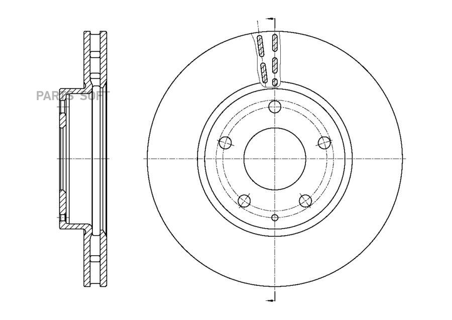 

Диск тормозной вентилируемый G-brake GR-21659