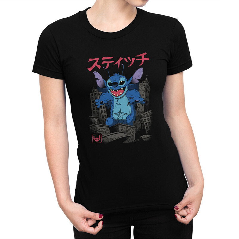 

Футболка женская Dream Shirts Стич Женская 10006621 черная XS, Стич Женская 10006621