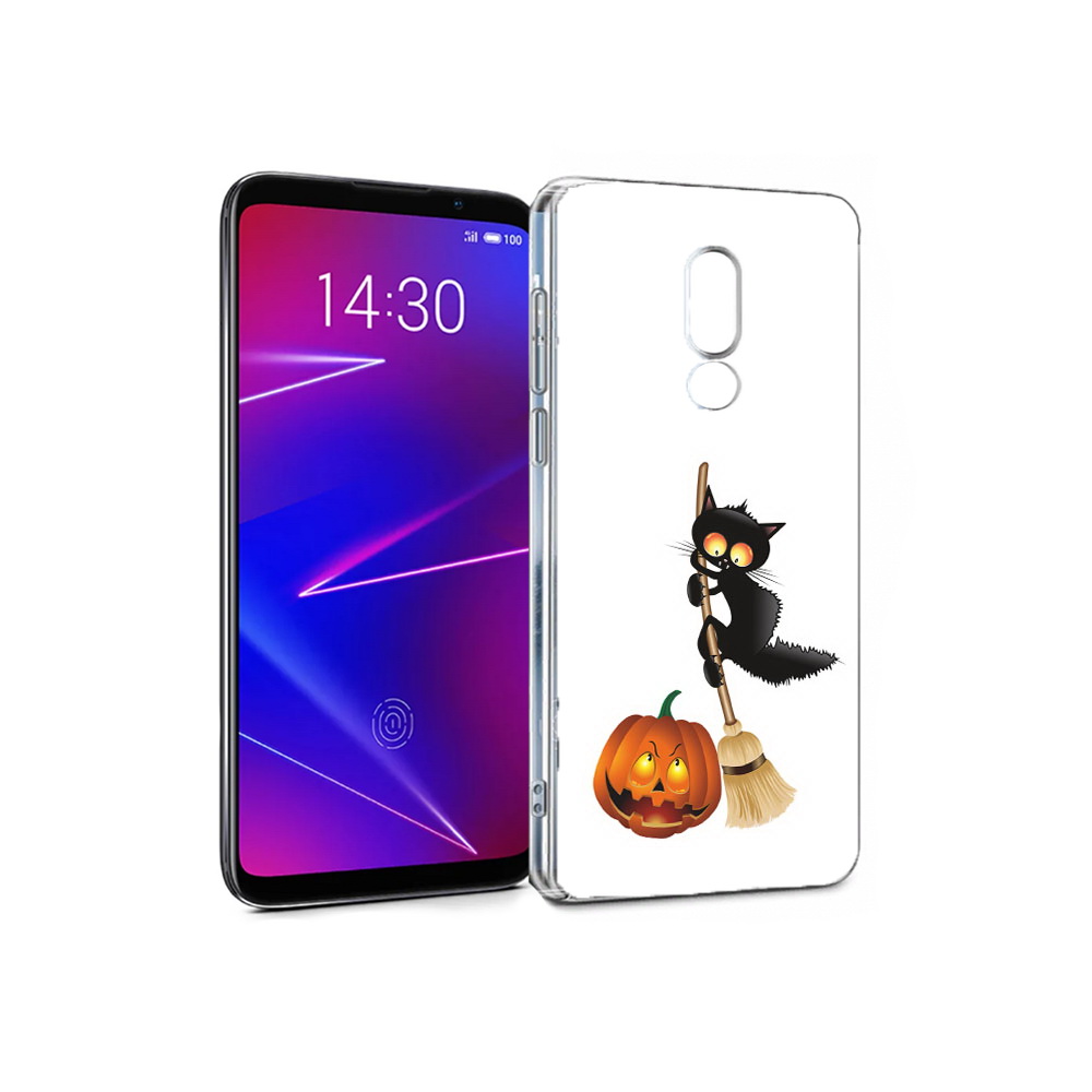 

Чехол MyPads Tocco для Meizu 16 хэлуинский котик (PT136611.84.667), Прозрачный, Tocco