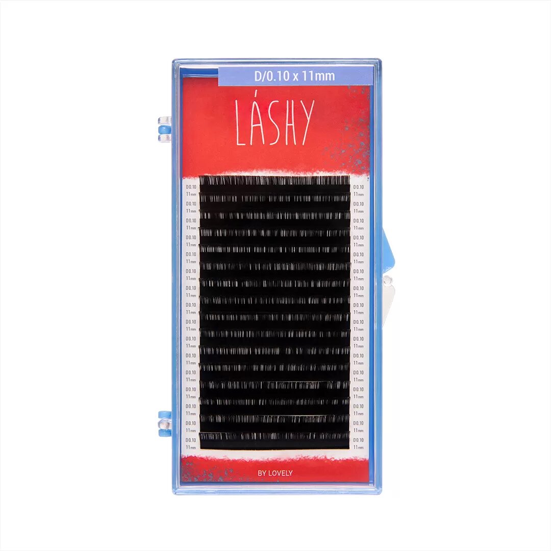 Чёрные ресницы Lashy Red 16 линий M 0.07 9 mm праймер lashy с ароматом фейхоа 15 мл