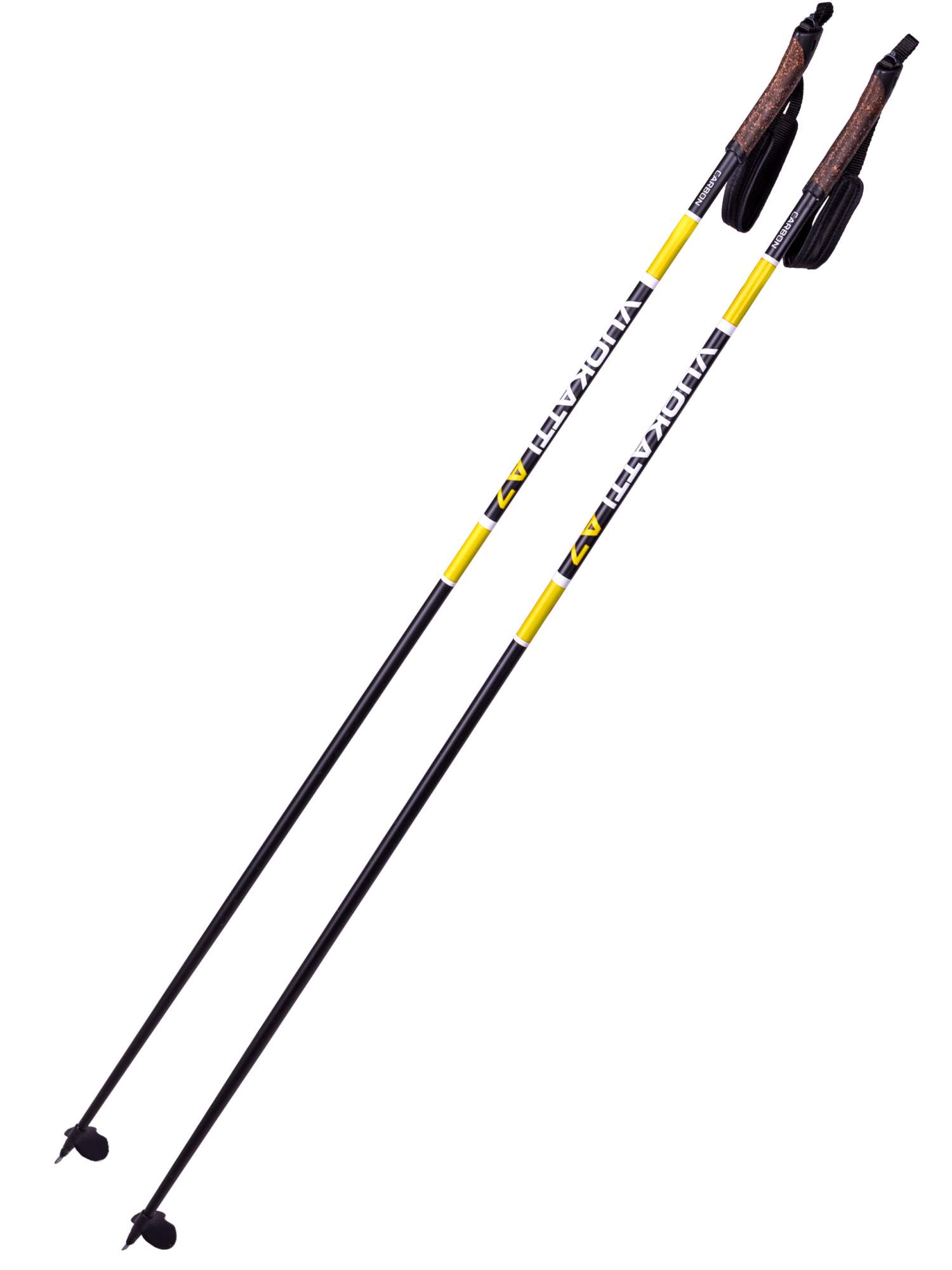

Палки лыжные беговые VUOKATTI 165 см Black Yellow гибрид, Черный;желтый