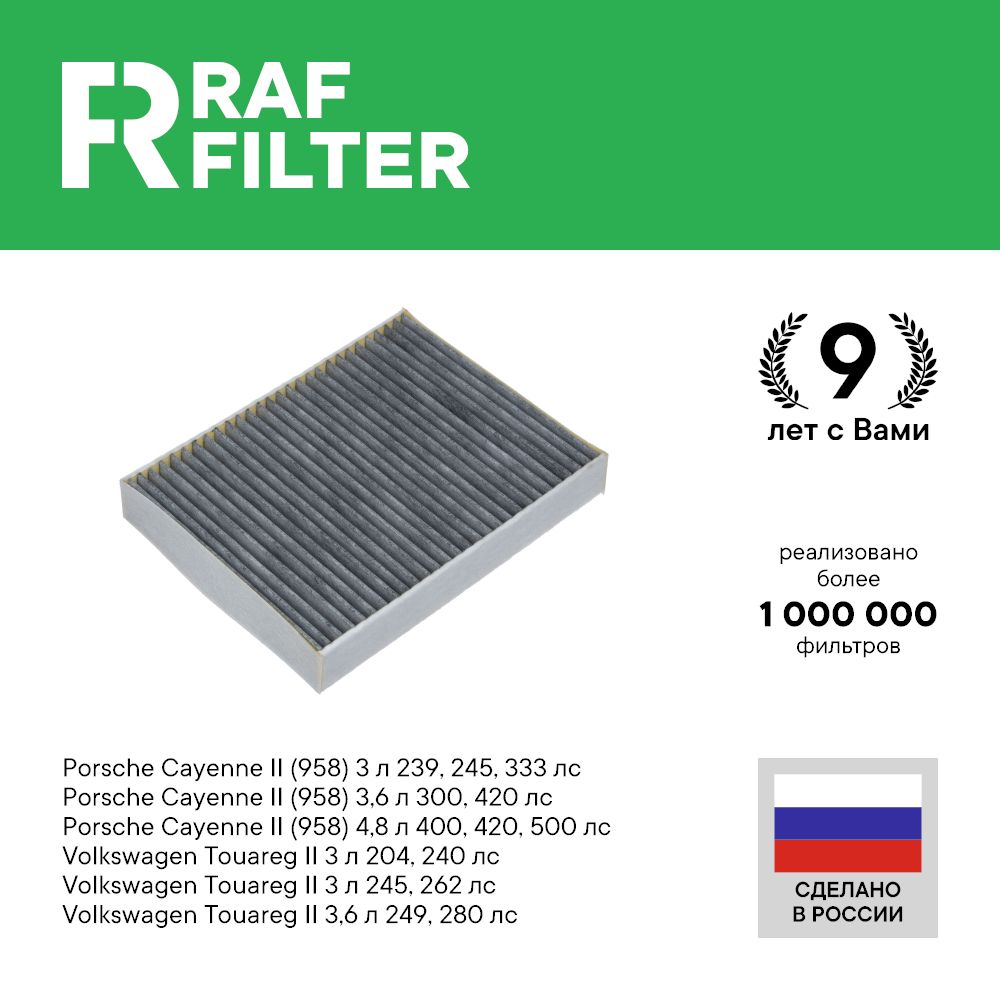 

Фильтр салона RAF Filter RSTC002VOX Volkswagen Touareg 2 VW, Porsche Cayenne 958