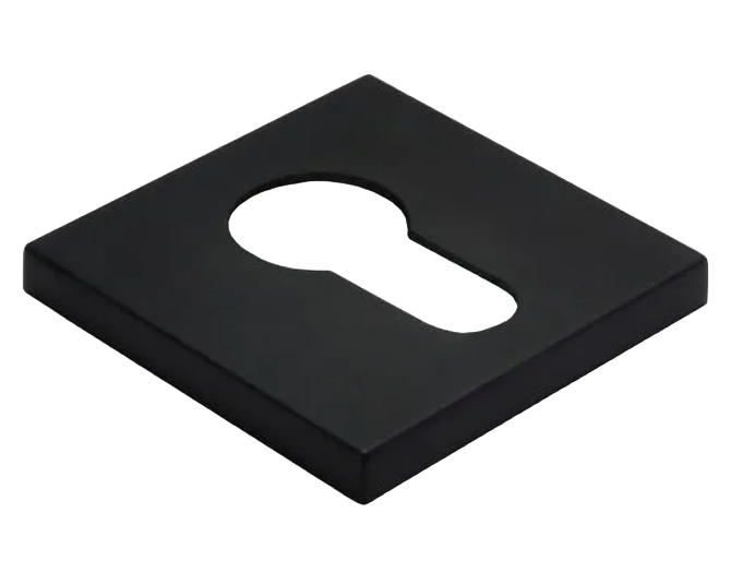 Накладка на ключевой цилиндр Morelli MH-KH-S6 на квадратной розетке 6 мм, черная бесшумная защелка под ключевой цилиндр archie