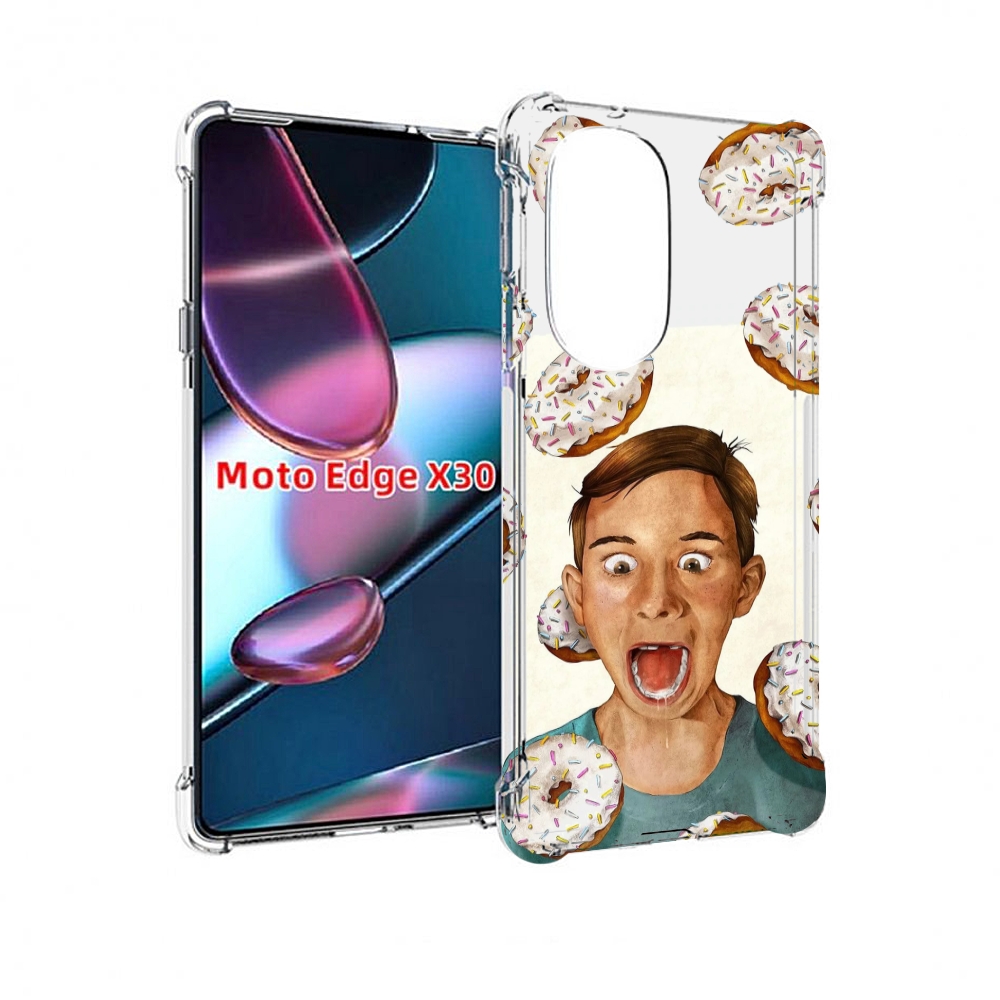 

Чехол MyPads Бешенные-пончики для Motorola Moto Edge X30, Прозрачный, Tocco