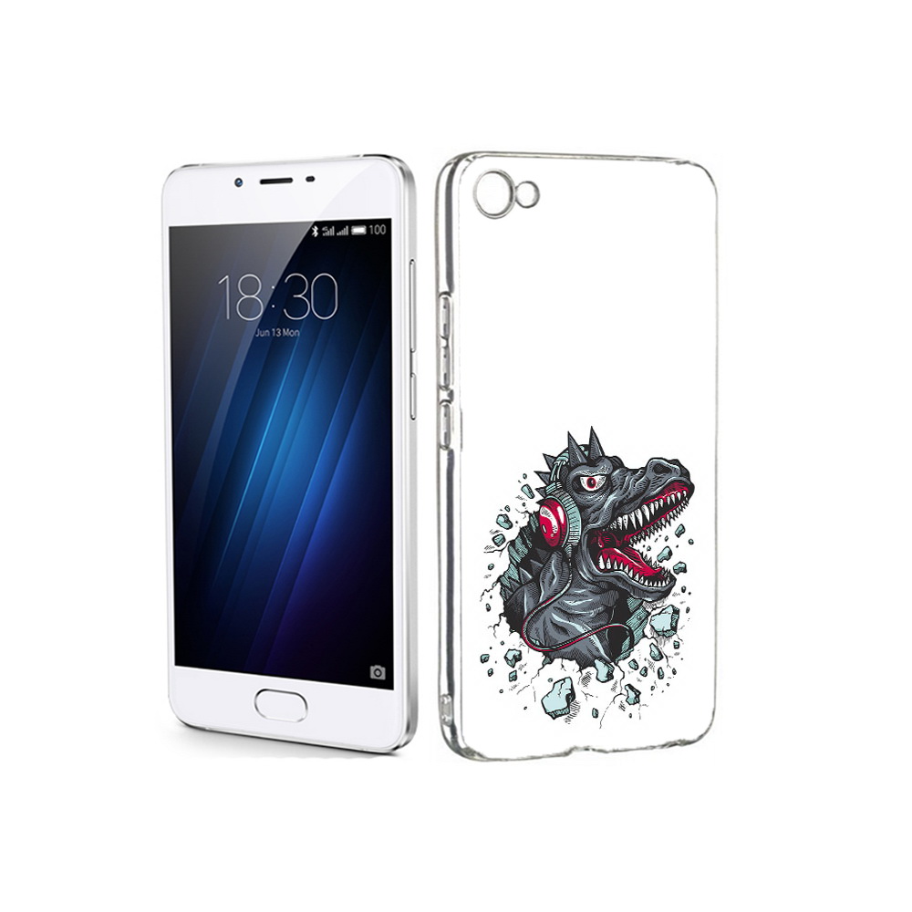 

Чехол MyPads Tocco для Meizu U20 Нарисованный динозавр в наушниках (PT50622.85.124), Прозрачный, Tocco