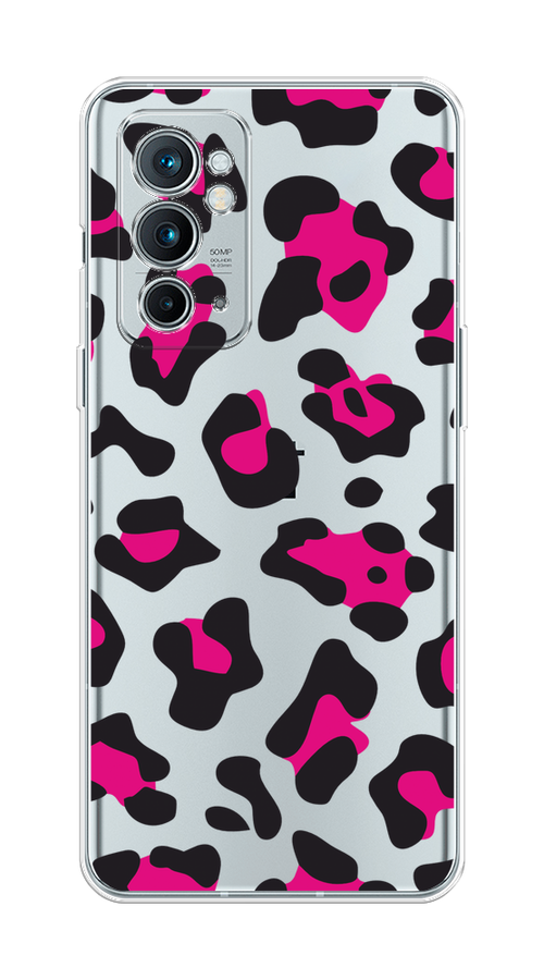 

Чехол на OnePlus 9RT "Pink cow spots", Черный;розовый, 152050-1