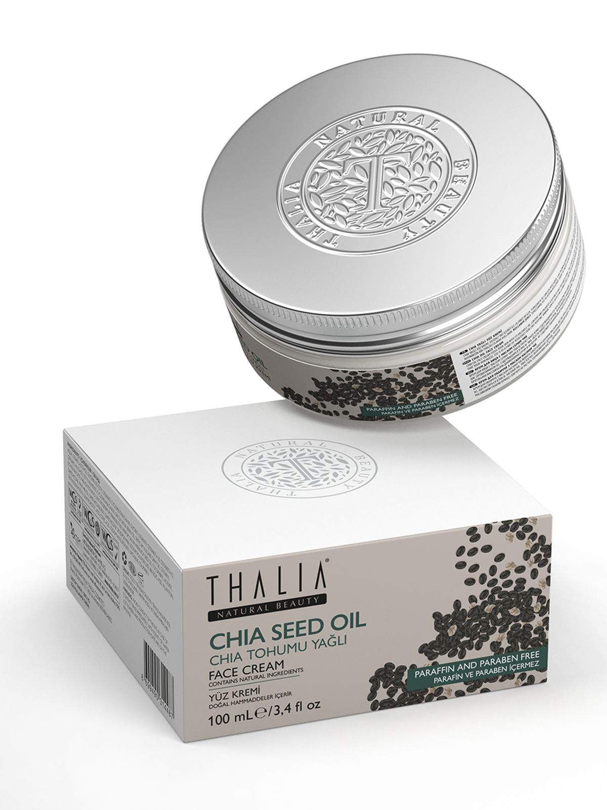 Питательный крем для лица Thalia Natural Beauty Chia Seed Oil Face Cream, 100 мл