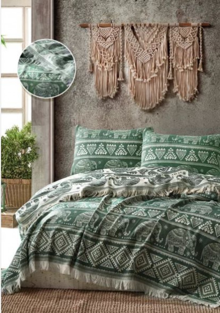 фото Покрывало elephant bed spread цвет зеленый (green) 205x240 irya