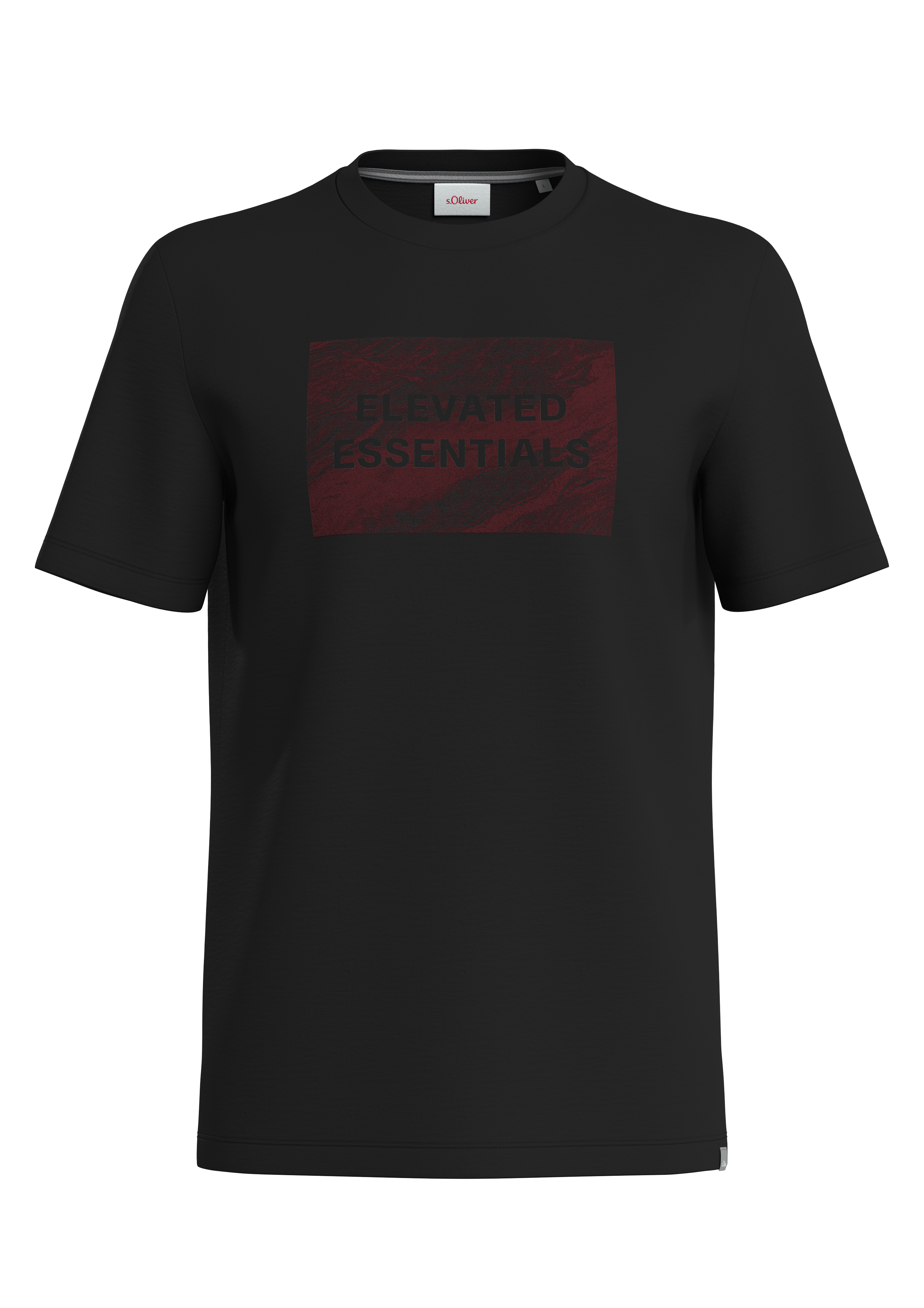 

Футболка мужская QS by s.Oliver 2138666/99D1 черная XXl, Черный, 2138666