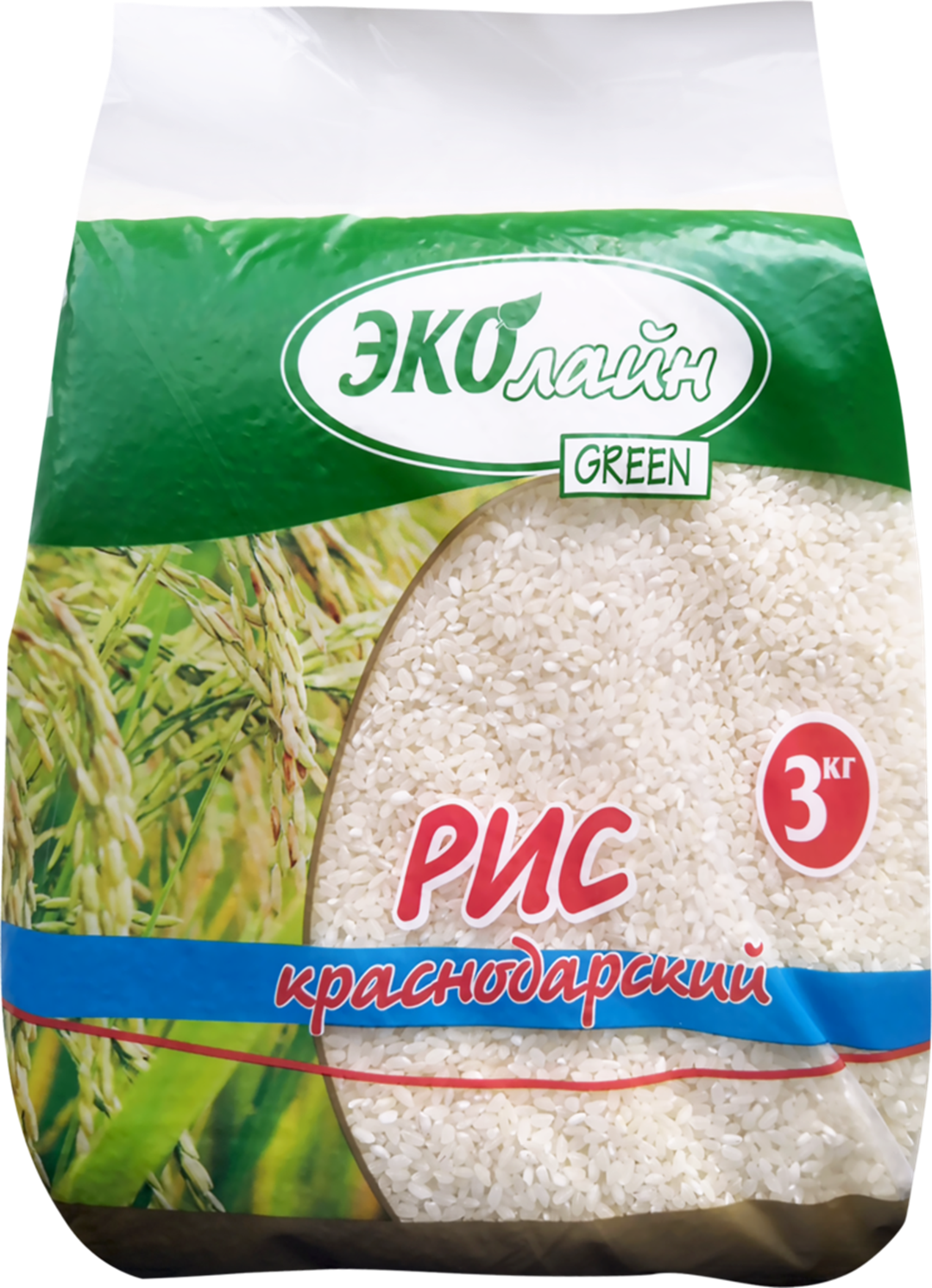 фото Крупа рисовая эколайн green шлифованная 3 кг