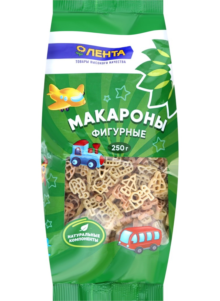 

Макароны Лента Фигурные с томатами и шпинатом 250 г