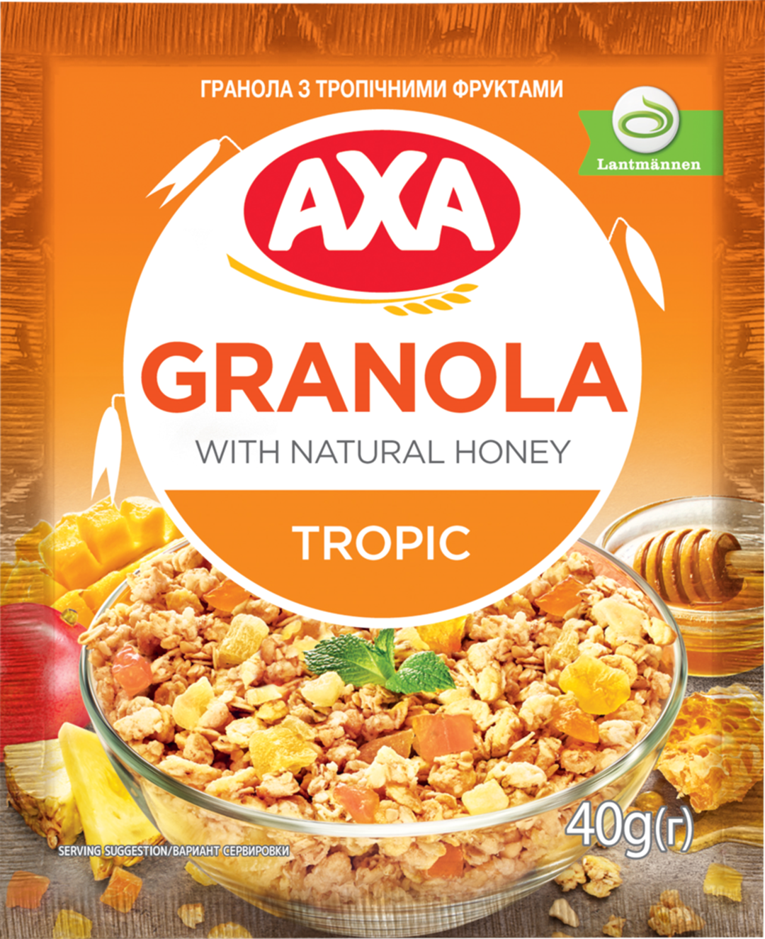

Мюсли AXA Гранола с тропическими фруктами 40 г