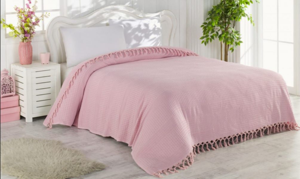 Покрывало NICE BED SPREAD цвет розовый (Pink) евро (макси)