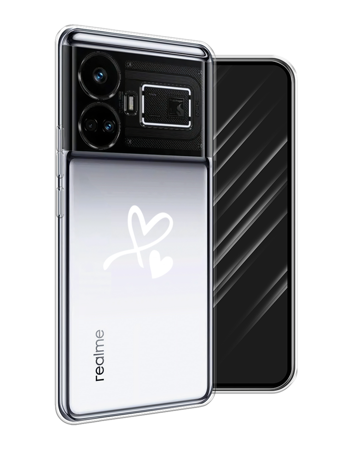 

Чехол Awog на Realme GT5 "Сердечко минимализм", Белый, 2515050-1