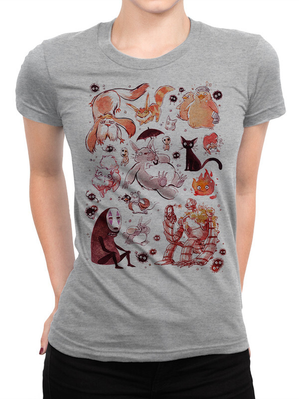 

Футболка женская Dream Shirts Фильмы Студии Гибли серая M, Серый, "Фильмы Студии Гибли"